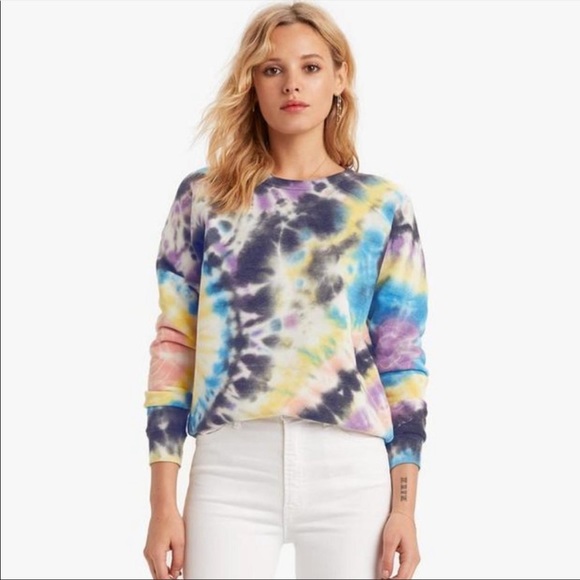MOTHER Tie Dye Hugger Sweatshirt Crewneck Sweater - Picture 1 of 11